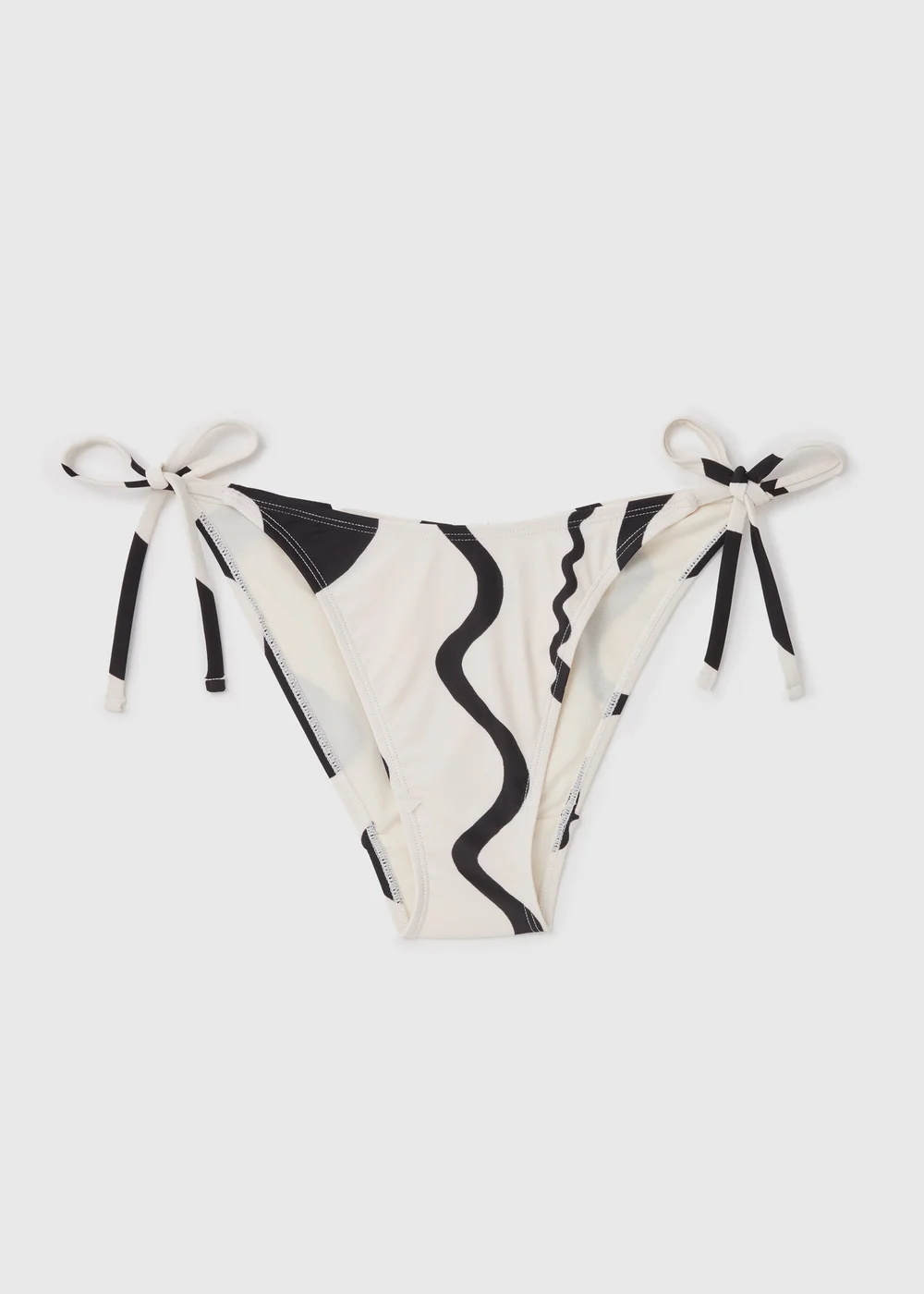 Black Swirl Side Tie Bottoms - 6 Image 4