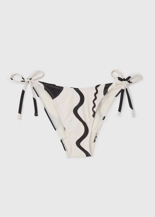 Black Swirl Side Tie Bottoms - 6 Image 4