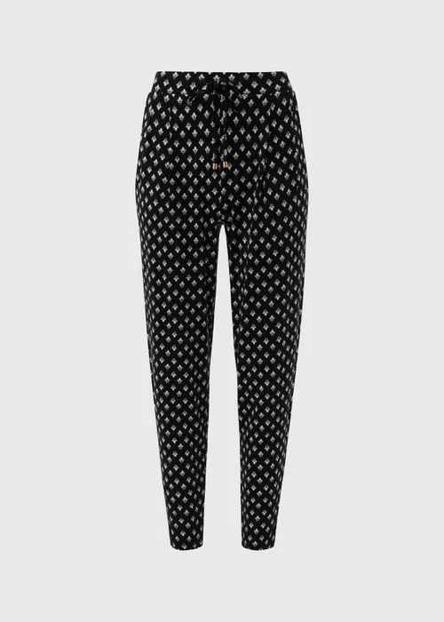 Black Geo Printed Harem Trousers - 8 Image 5