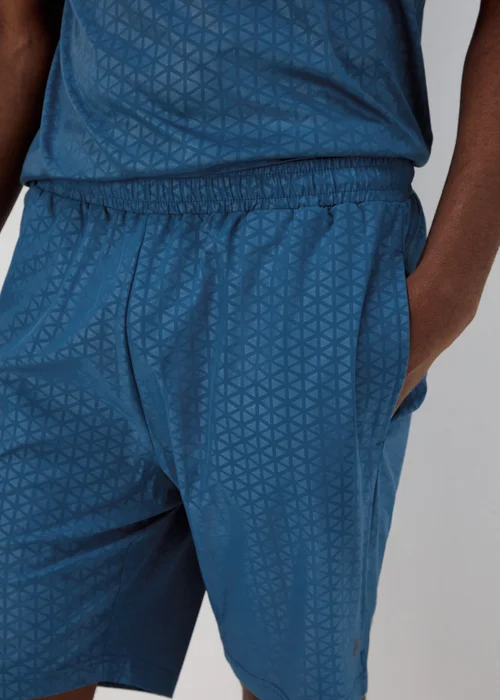 Souluxe Blue Embossed Print Shorts - XS Image 3
