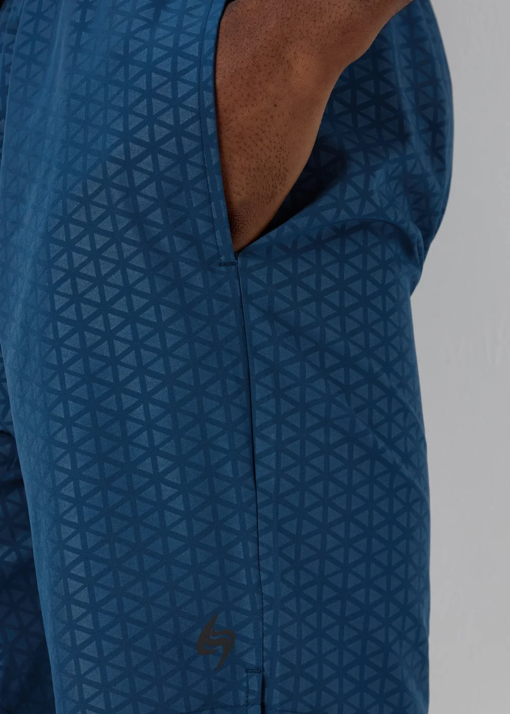 Souluxe Blue Embossed Print Shorts - XS Image 5