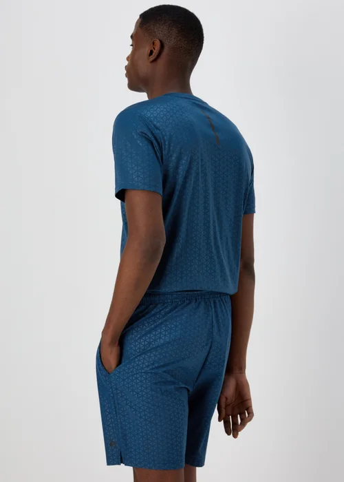 Souluxe Blue Embossed Print Shorts - XS Image 2