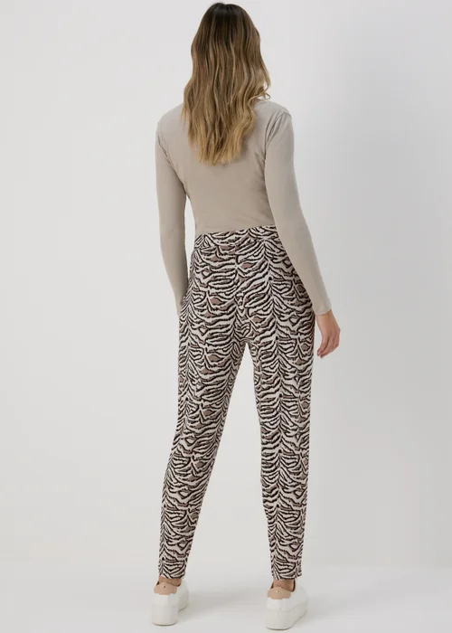 Brown Animal Print Harem Trousers - 8 Image 2
