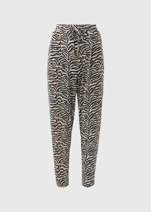 Brown Animal Print Harem Trousers - 8 Image 5
