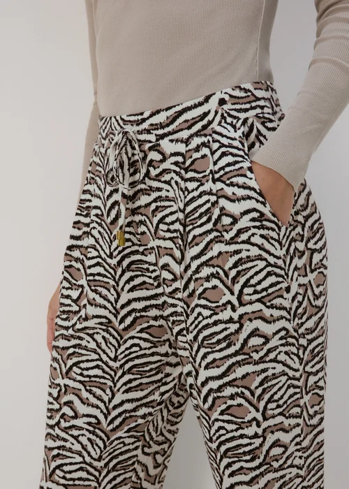 Brown Animal Print Harem Trousers - 8 Image 3