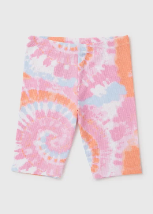 Girls Green Tie Dye Shorts (7-13yrs) - Age 7 Years Image 1