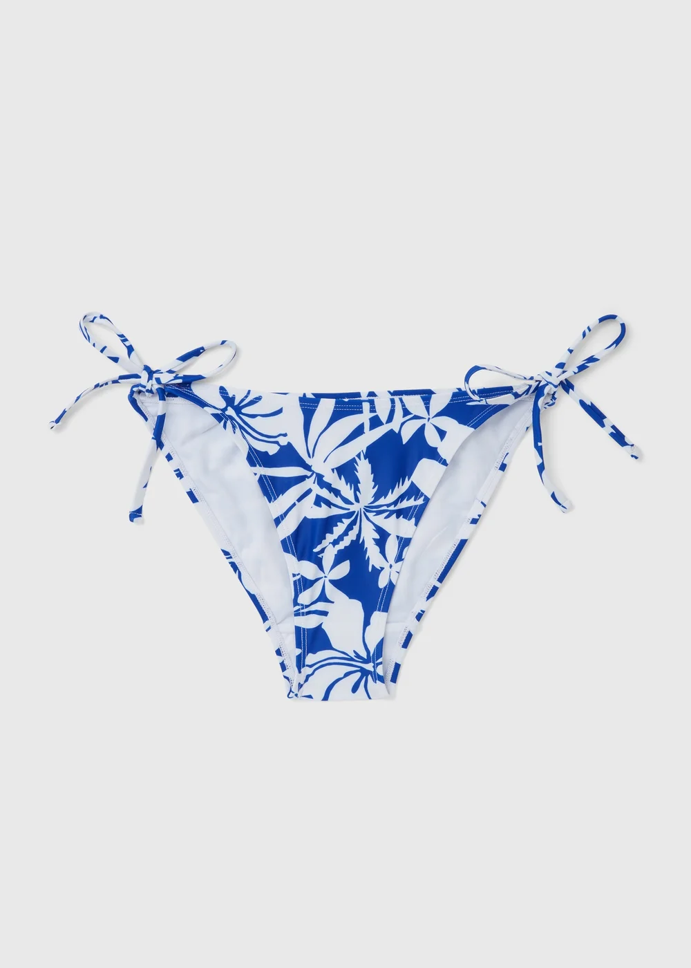 Blue Floral Bikini Tie Briefs - 6 Image 4