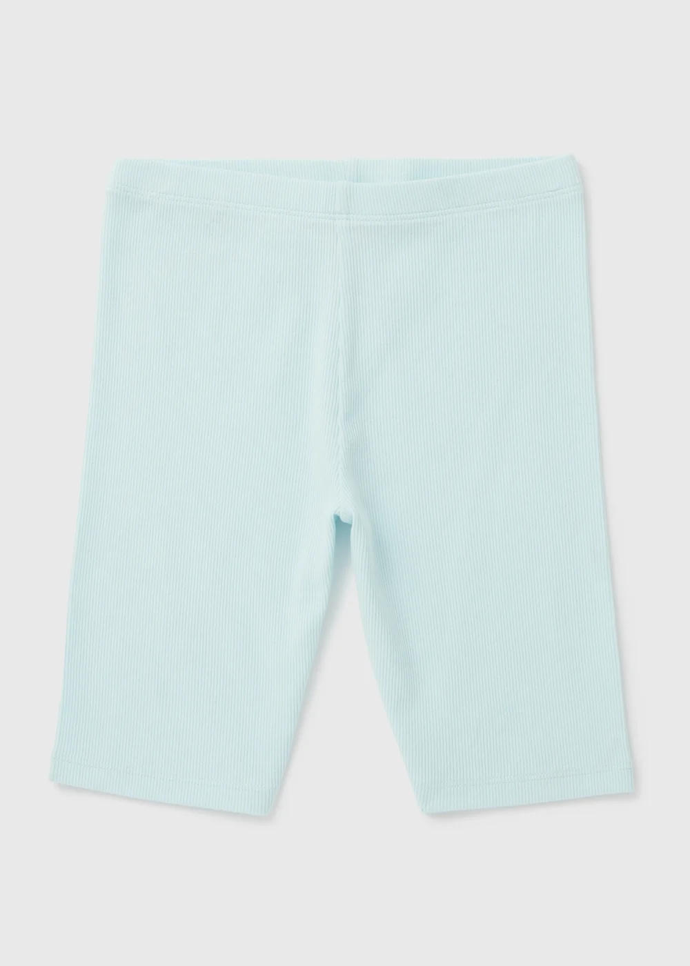 Girls Blue Ribbed Shorts (7-13yrs) - Age 7 Years Image 1
