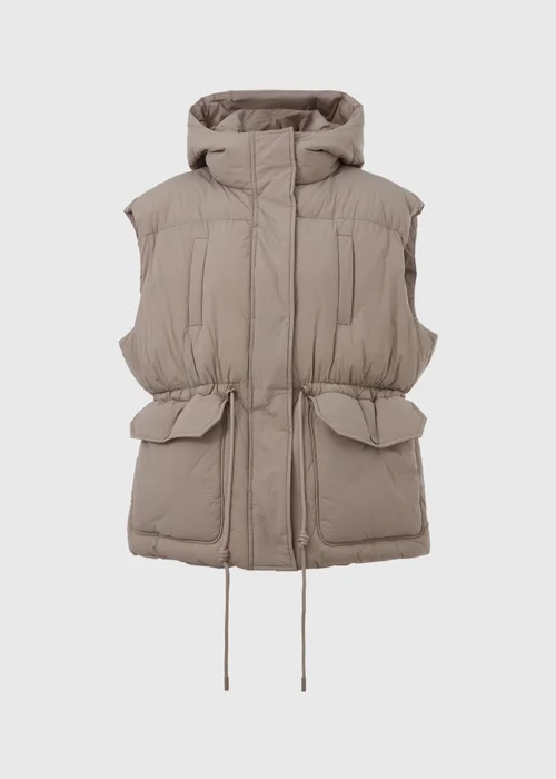Papaya Petite Beige Padded Utility Gilet - 6 Image 5
