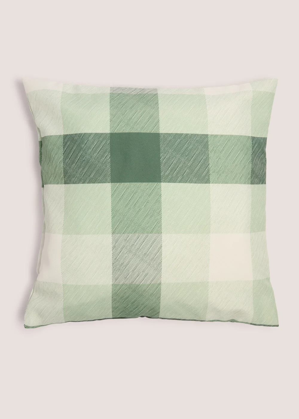 Green Scatter Check Retreat Cushion (43cm x 43cm) Image 1