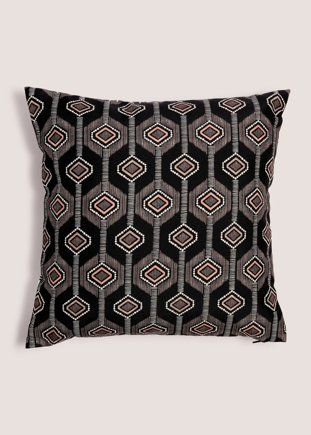 Gold & Black Casa Geometric Outdoor Cushion (43cm x 43cm) Image 1