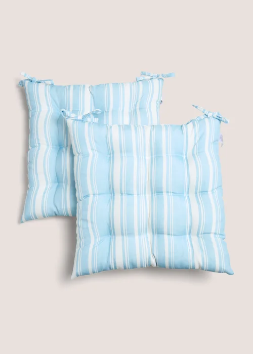 2 Pack Stripe Seat Pads (40cm x 40cm) Image 1
