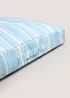 Outdoor Blue Stripe Floor Cushion (59cm x 59cm x 10cm) Image 2