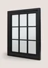 Black Plastic Grid Mirror (74cm x 59cm x 3.25cm) Image 1