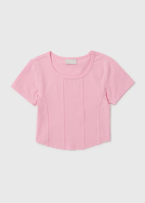 Girls Pink Corset Top (7-15yrs) - 7 Yrs Image 1