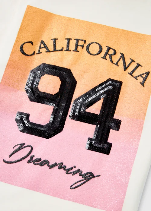 Girls Multicolour California Dreaming T-Shirt (7-13yrs) - Age 7 Years Image 2