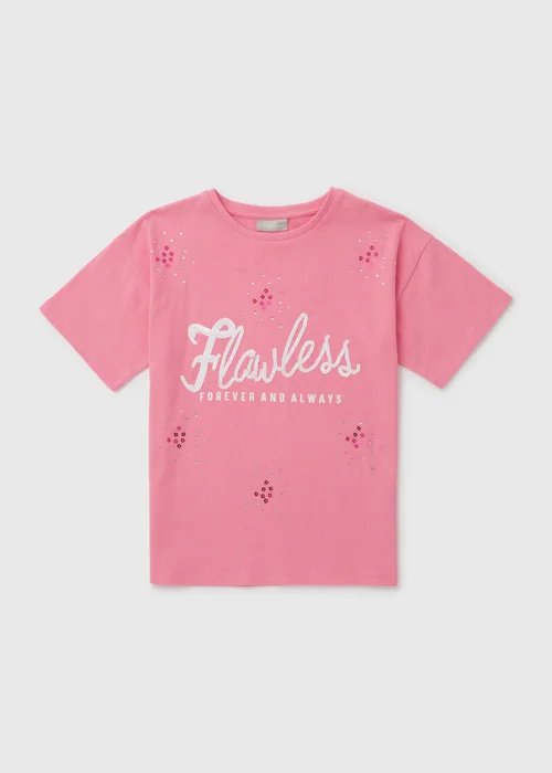 Girls Pink Flawless Upspec T-Shirt (7-13yrs) - Age 7 Years Image 1