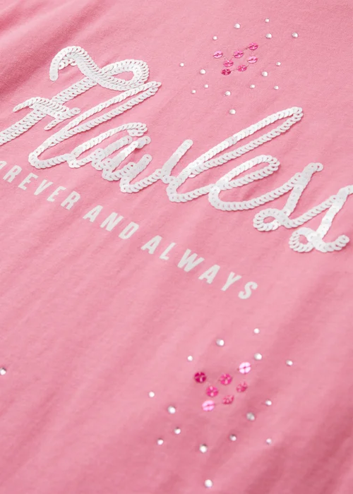 Girls Pink Flawless Upspec T-Shirt (7-13yrs) - Age 7 Years Image 2