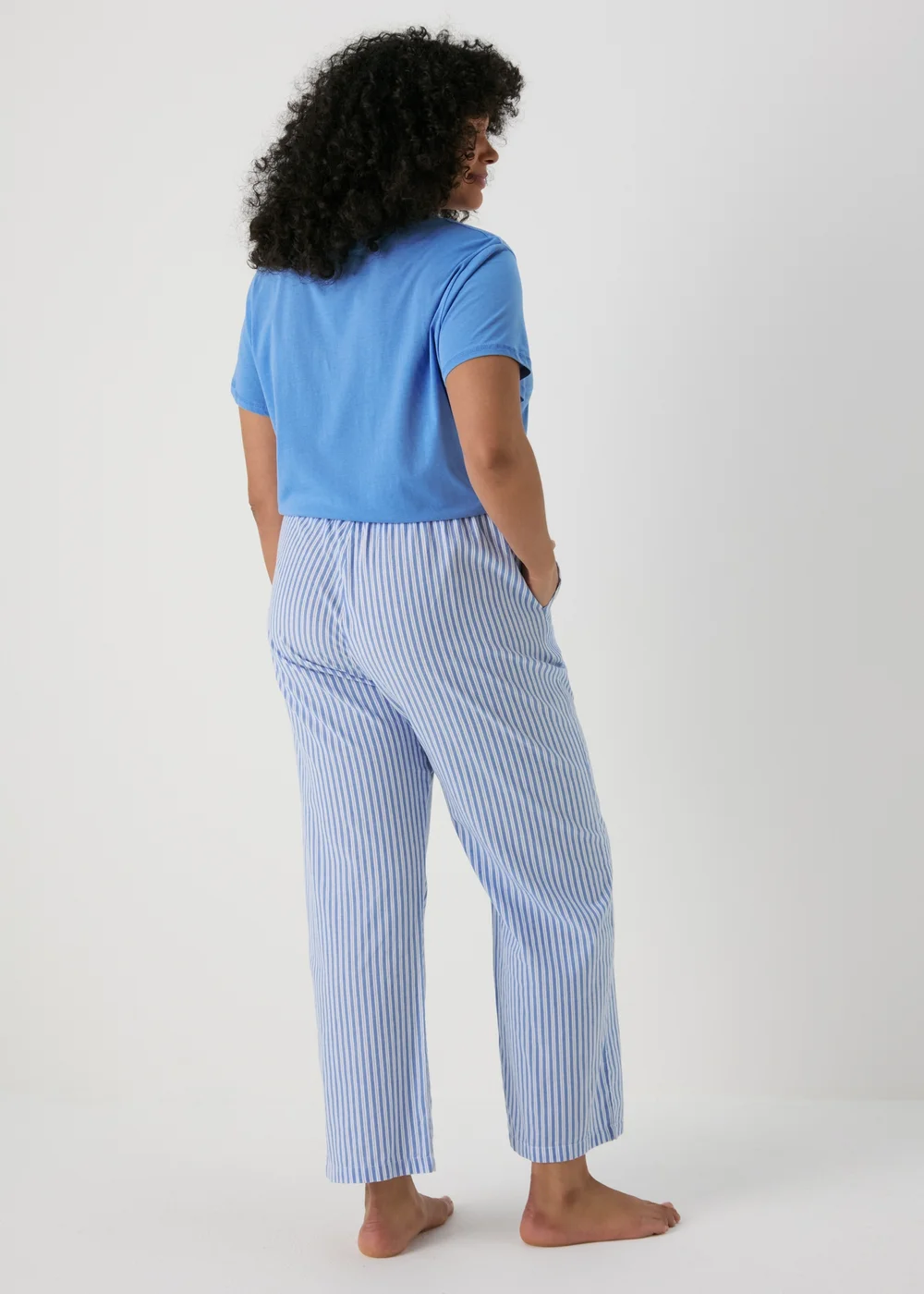 Blue Striped Pyjama Bottoms - Size 8 Image 2