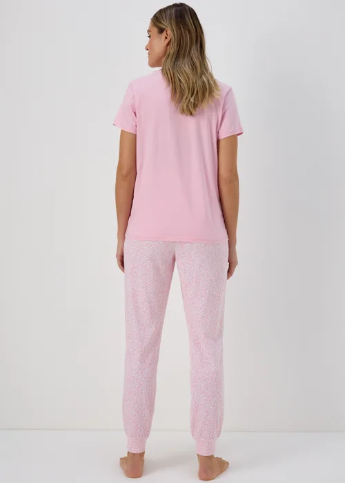 Pink Floral Print Pyjama Bottoms - Small Image 2