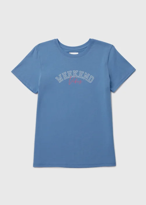 Blue Weekend Vibes Pyjama T-Shirt - Small Image 4
