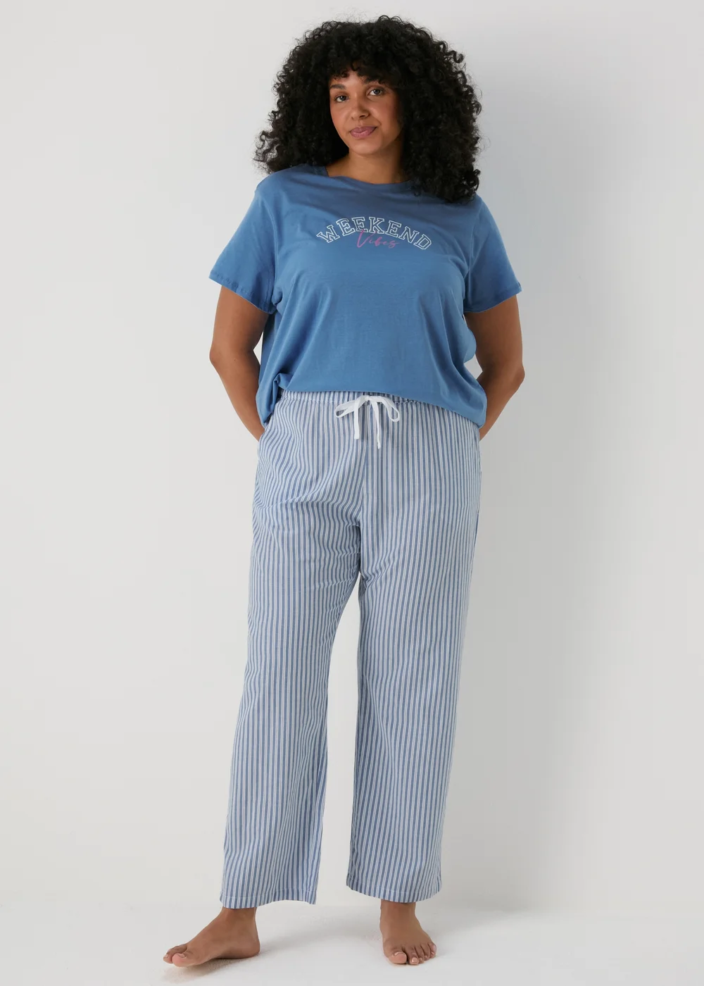 Blue Weekend Vibes Pyjama T-Shirt - Small Image 3