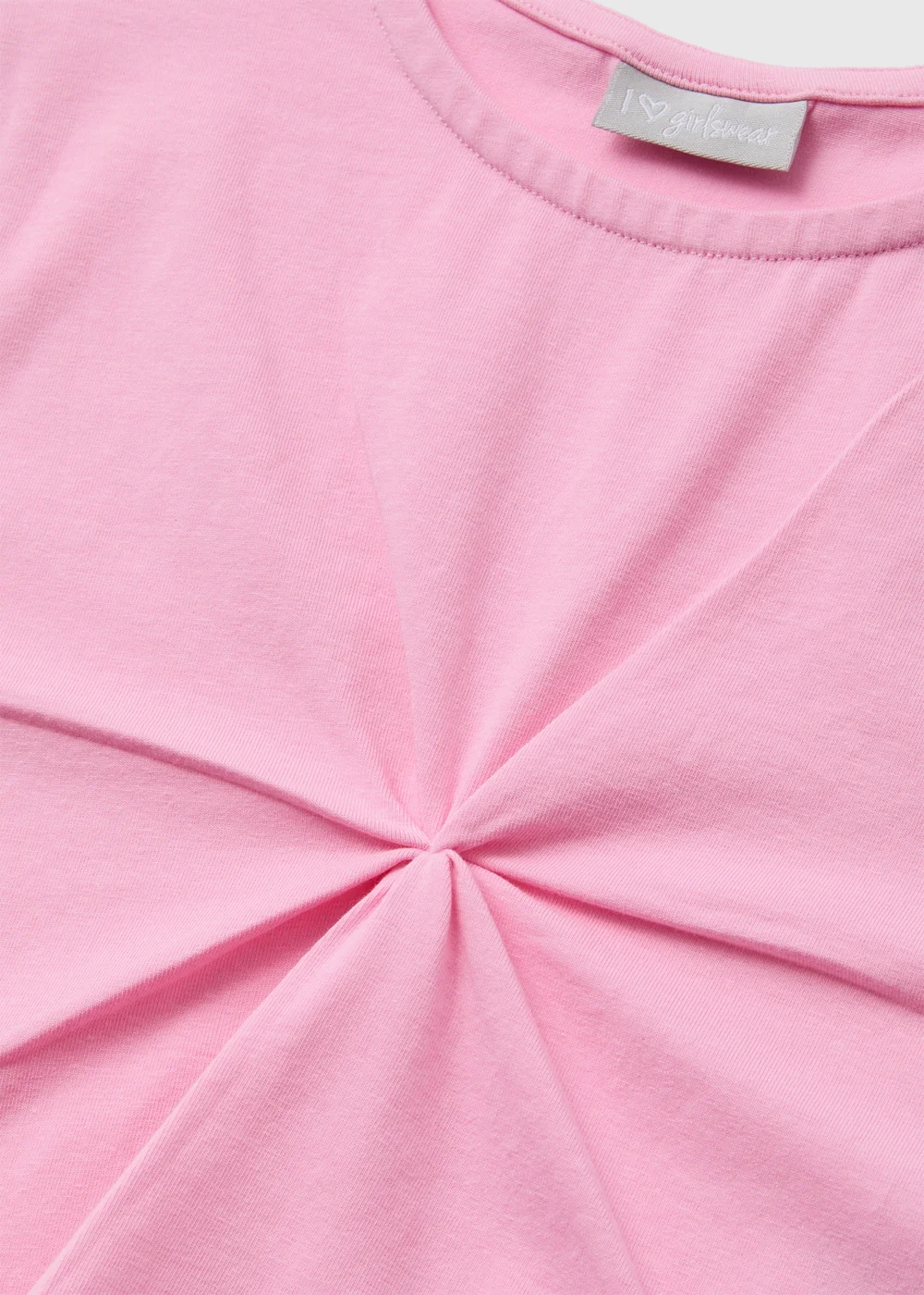 Girls Pink Knot Front Top (7-15yrs) - 7 Yrs Image 2