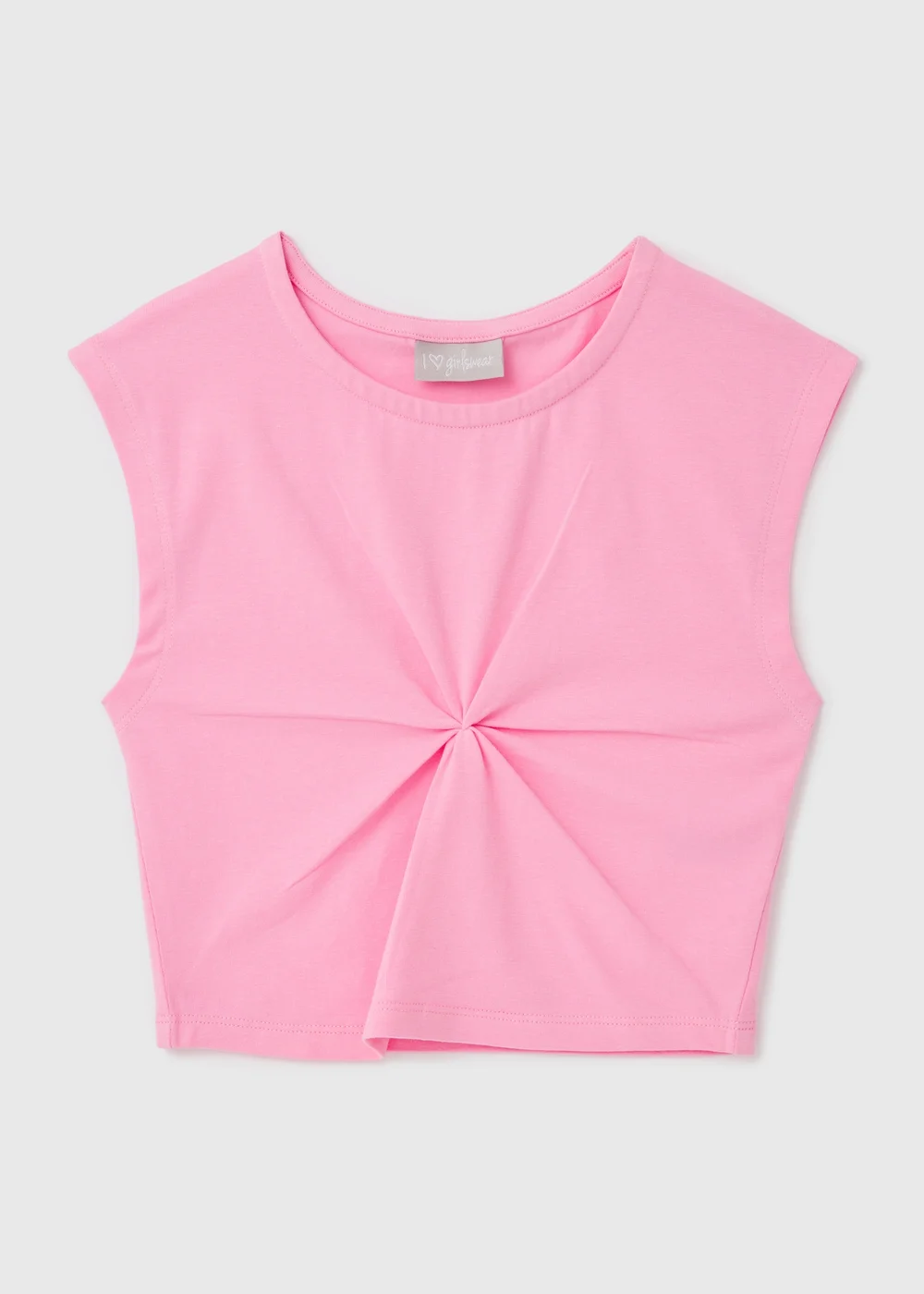 Girls Pink Knot Front Top (7-15yrs) - 7 Yrs Image 1