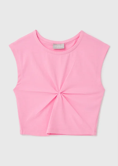 Girls Pink Knot Front Top (7-15yrs) - 7 Yrs Image 1