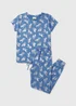 Blue Foil Animal Print Pyjama Set - Extra small Image 4