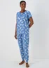 Blue Foil Animal Print Pyjama Set - Extra small Image 1
