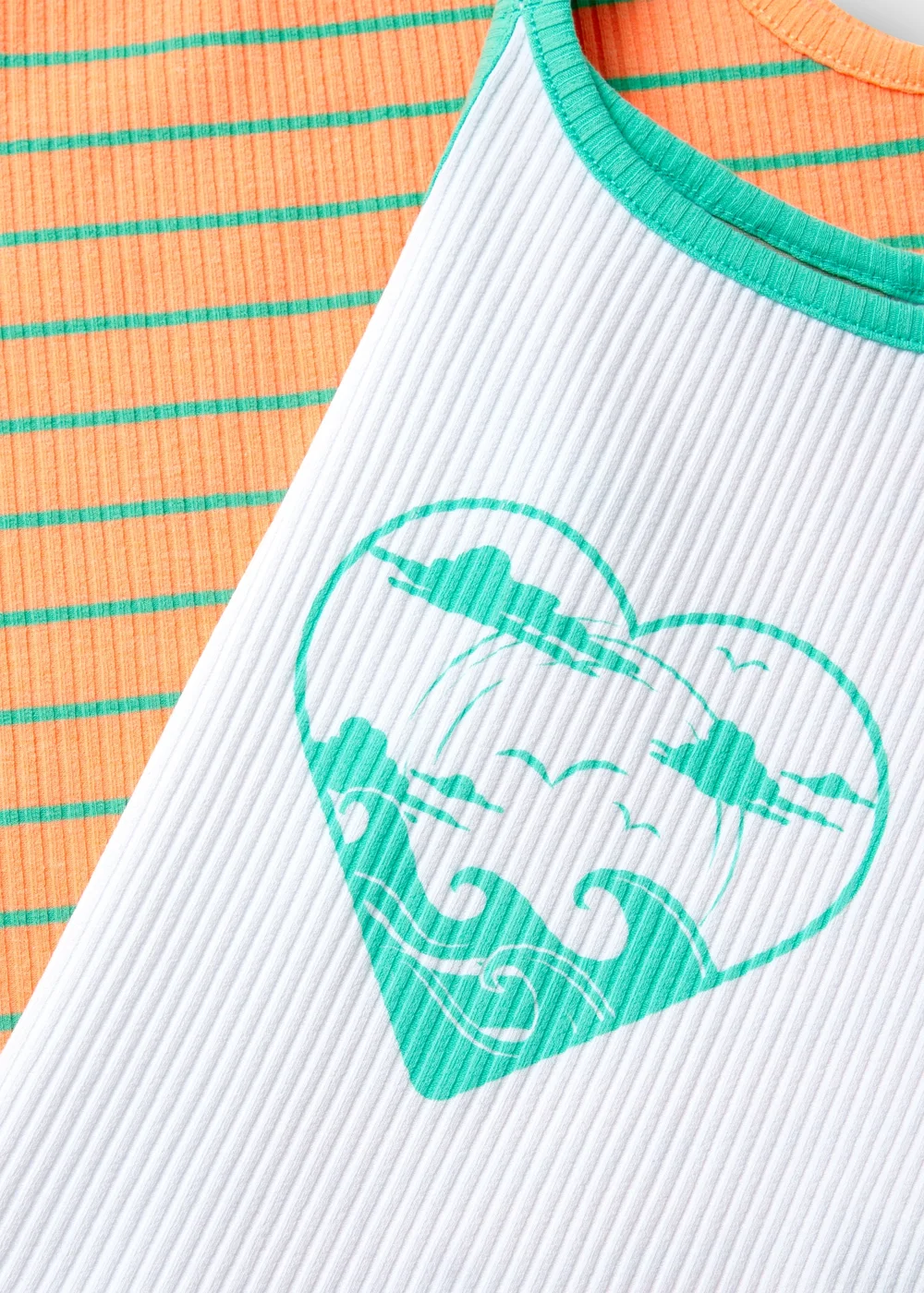Girls 2 Pack Aqua Double Strap Vest (7-13yrs) - Age 7 Years Image 2