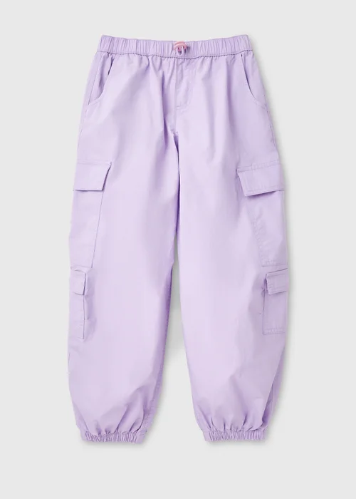Girls Lilac Parachute Pants (7-15yrs) - 8 Yrs Image 1