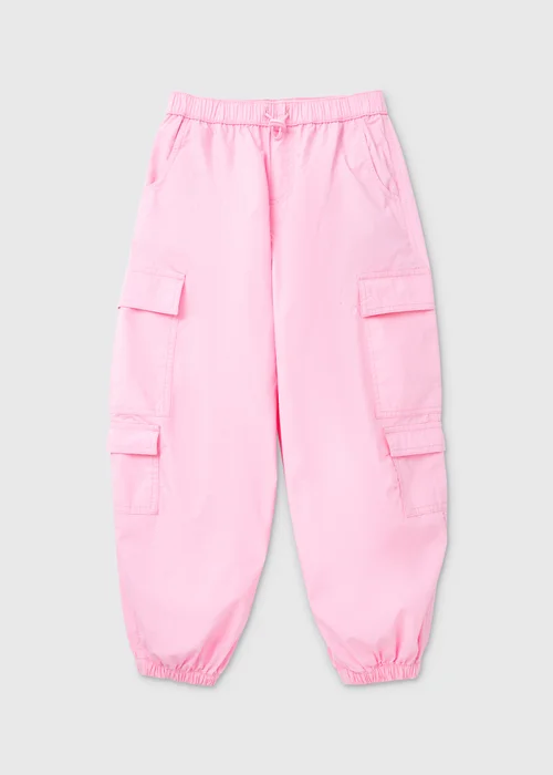 Girls Pink Parachute Pants (7-15yrs) - 8 Yrs Image 1