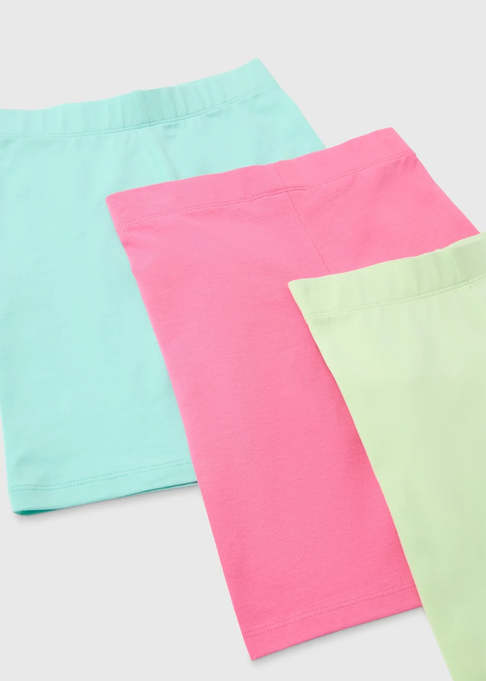 Girls 3 Pack Multicoloured Cycling Shorts - 8 Yrs Image 2