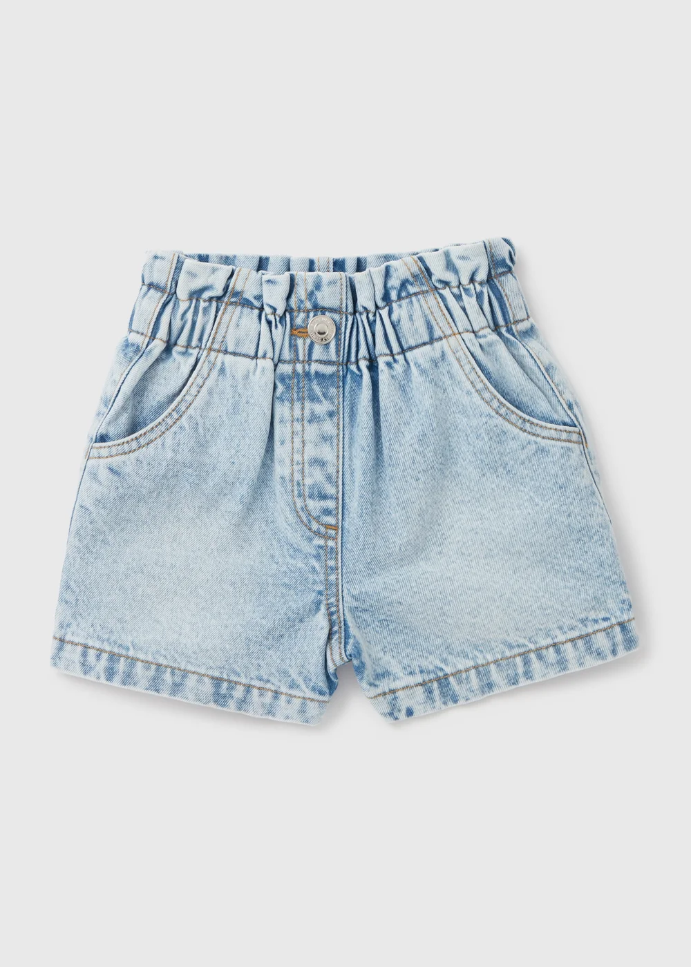 Girls Lightwash Denim Shorts (7-15yrs) - 8 Yrs Image 1