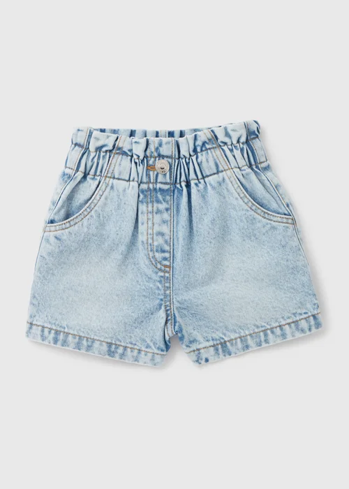Girls Lightwash Denim Shorts (7-15yrs) - 8 Yrs Image 1