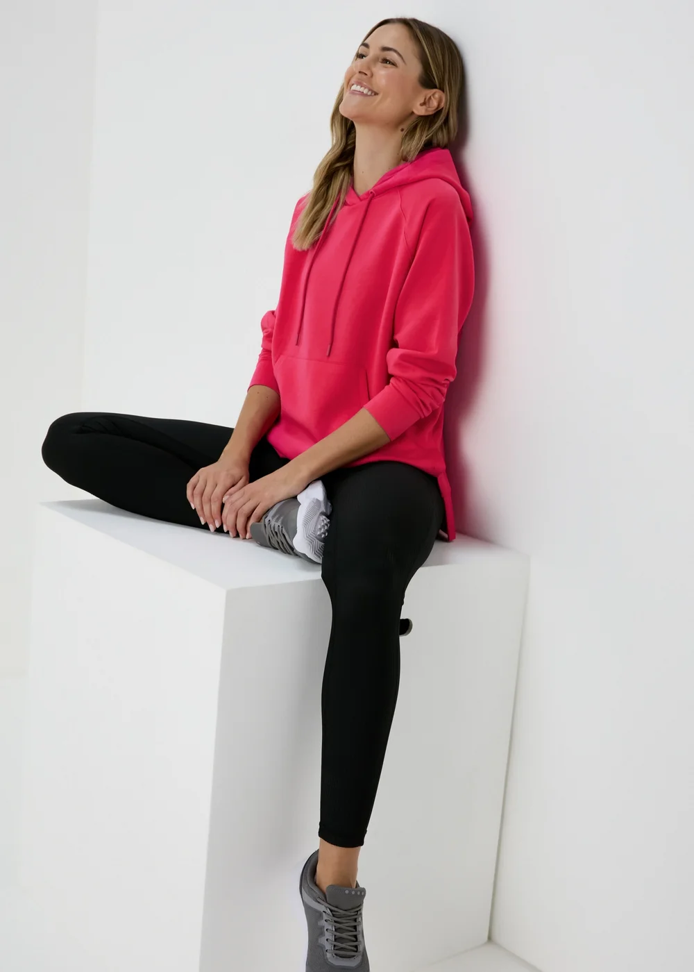 Souluxe Pink Longline Hoodie - S Image 4