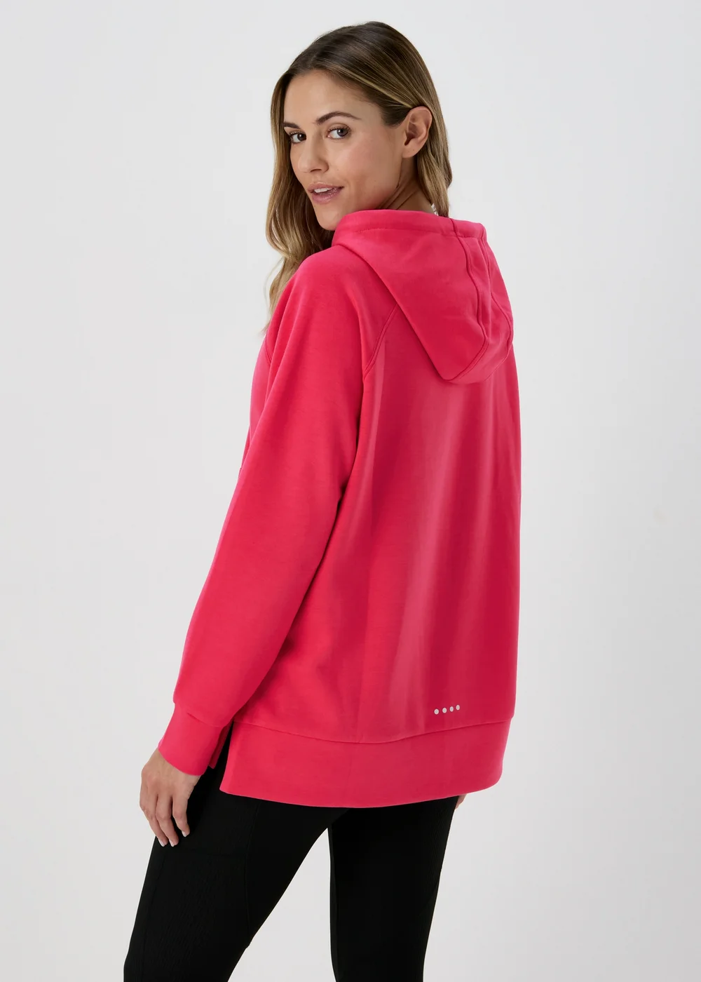 Souluxe Pink Longline Hoodie - S Image 2