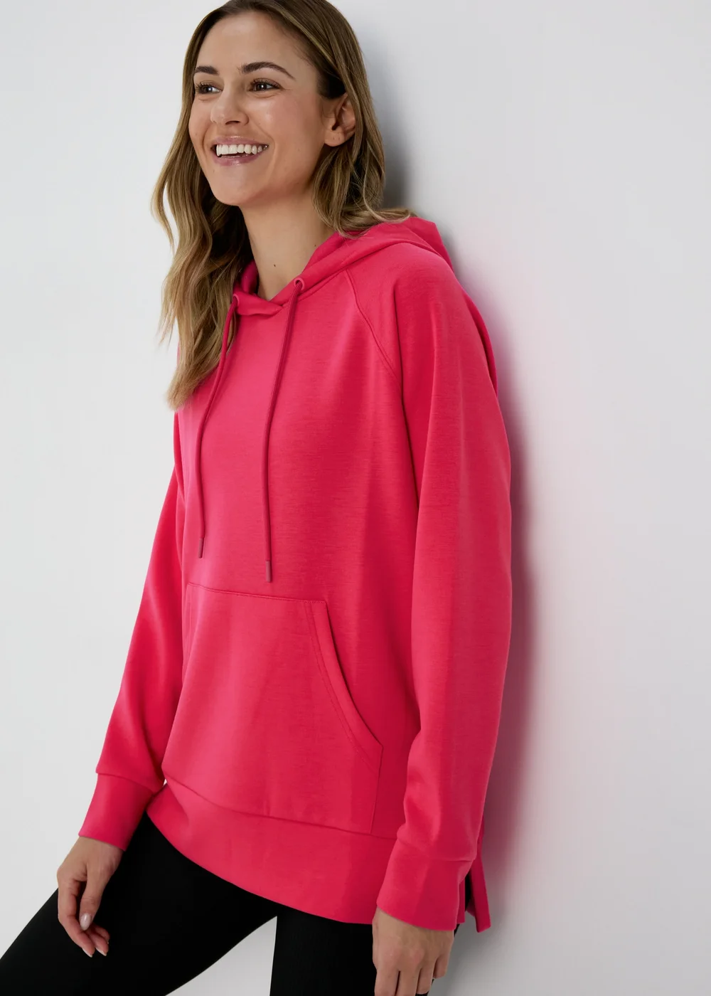Souluxe Pink Longline Hoodie - S Image 1
