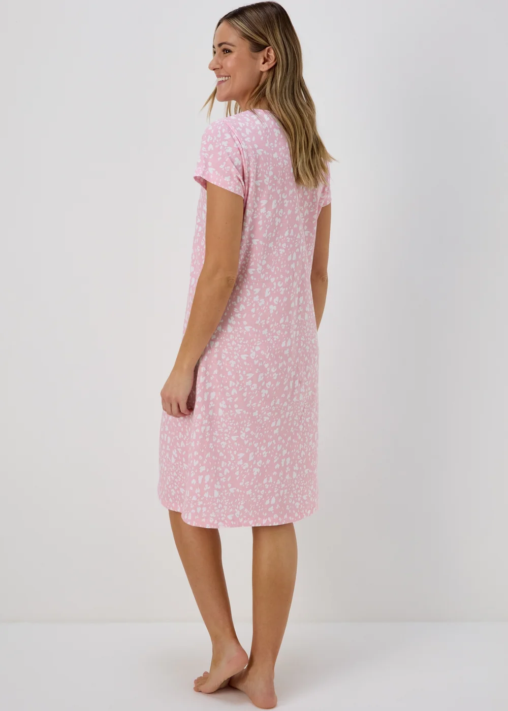 Pink Animal Print Lace Nightie - Small Image 2