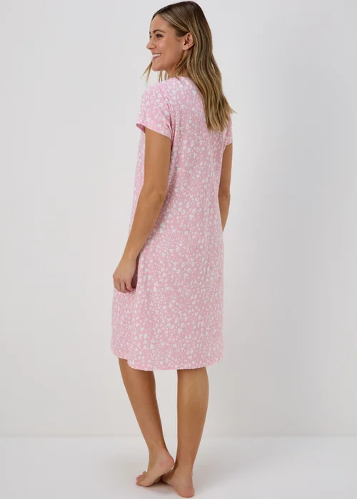 Pink Animal Print Lace Nightie - Small Image 2