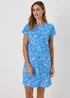 Blue Floral Print Nightie - Extra small Image 3