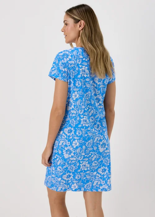 Blue Floral Print Nightie - Extra small Image 2