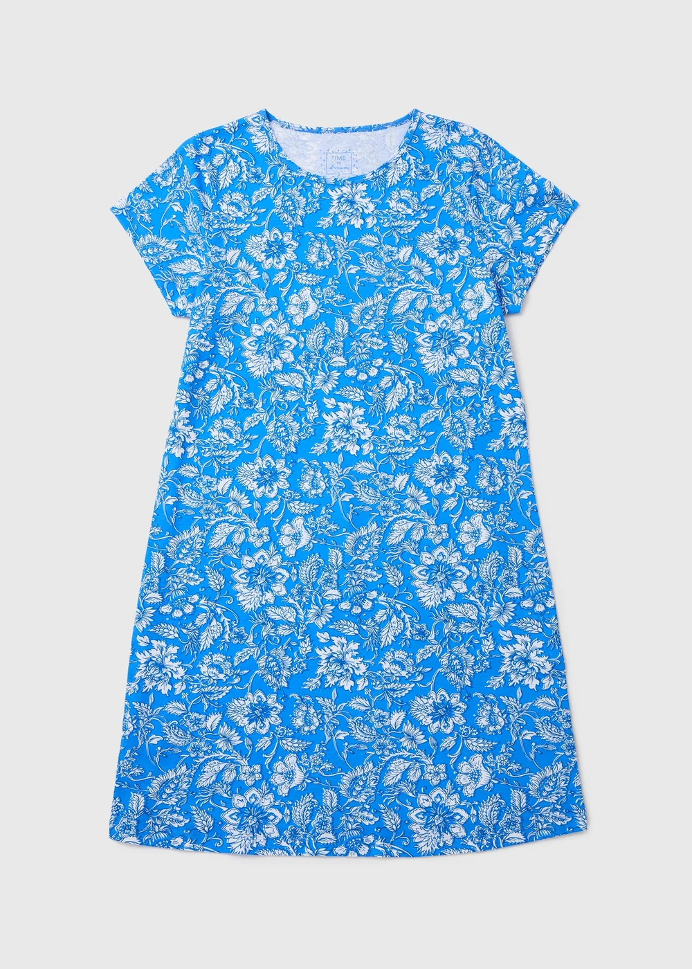 Blue Floral Print Nightie - Extra small Image 1