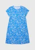Blue Floral Print Nightie - Extra small Image 1