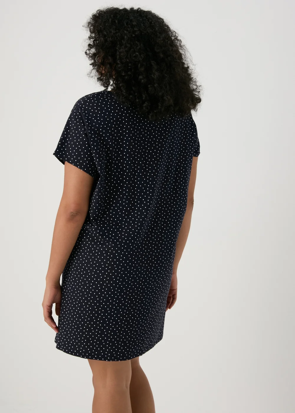 Blue Leopard Print Long T-Shirt - Small Image 2