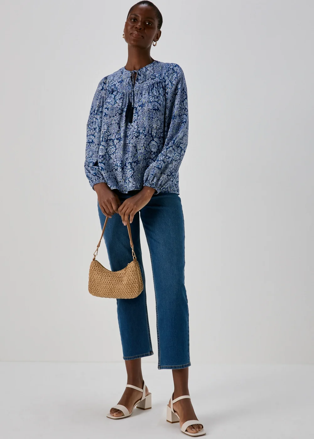 Blue Tassle Boho Blouse - 8 Image 4