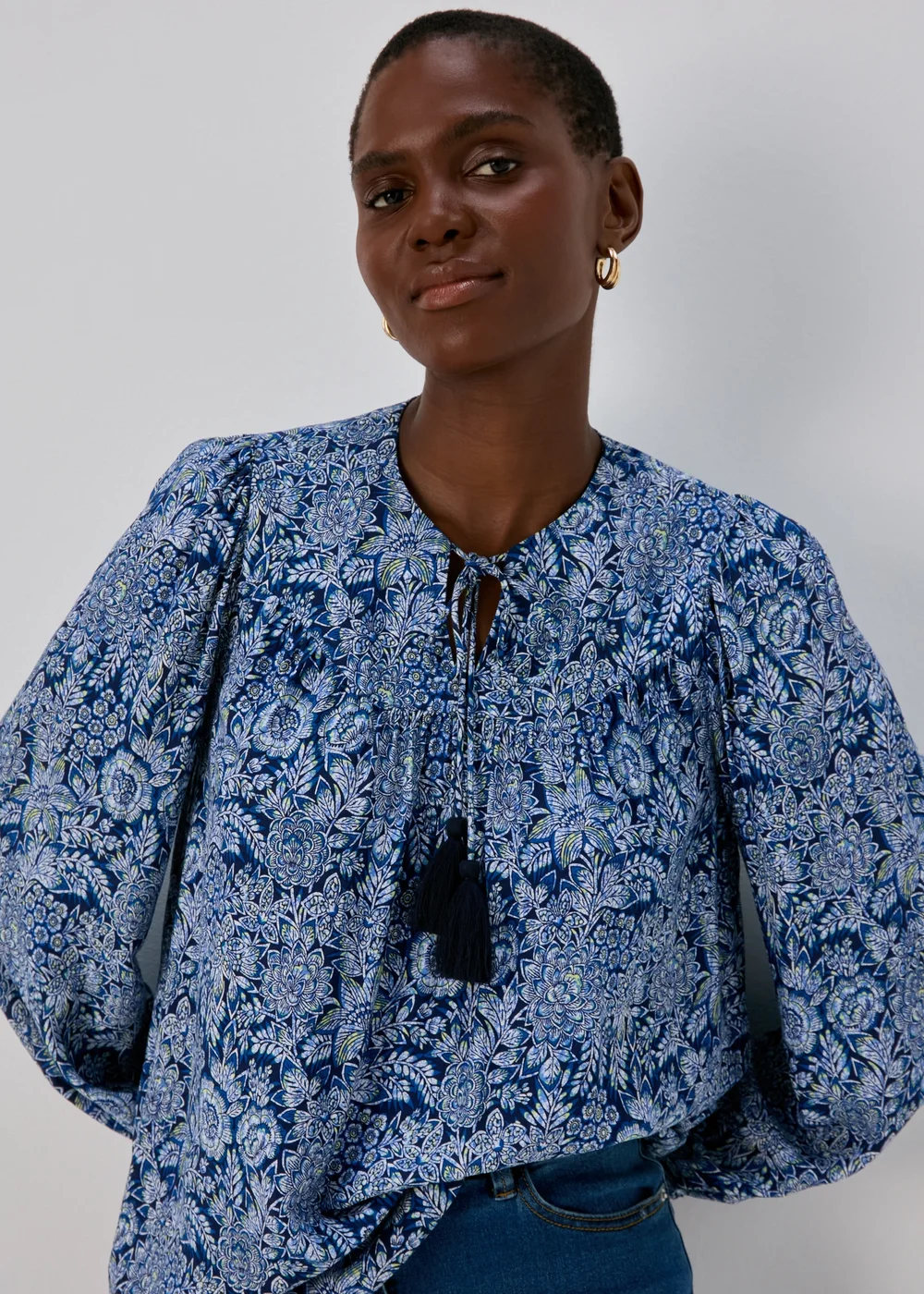 Blue Tassle Boho Blouse - 8 Image 3