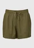 Khaki Linen Utility Shorts - 8 Image 9